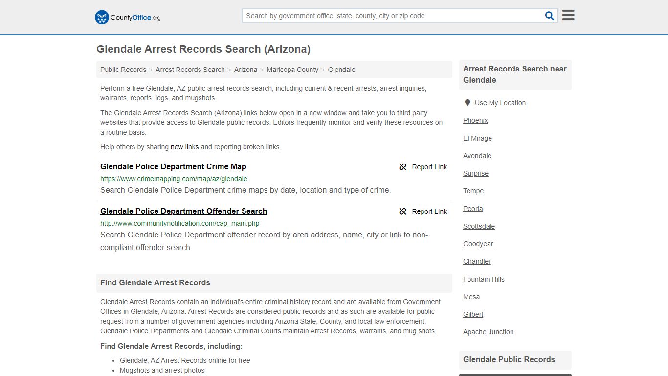 Arrest Records Search - Glendale, AZ (Arrests & Mugshots)