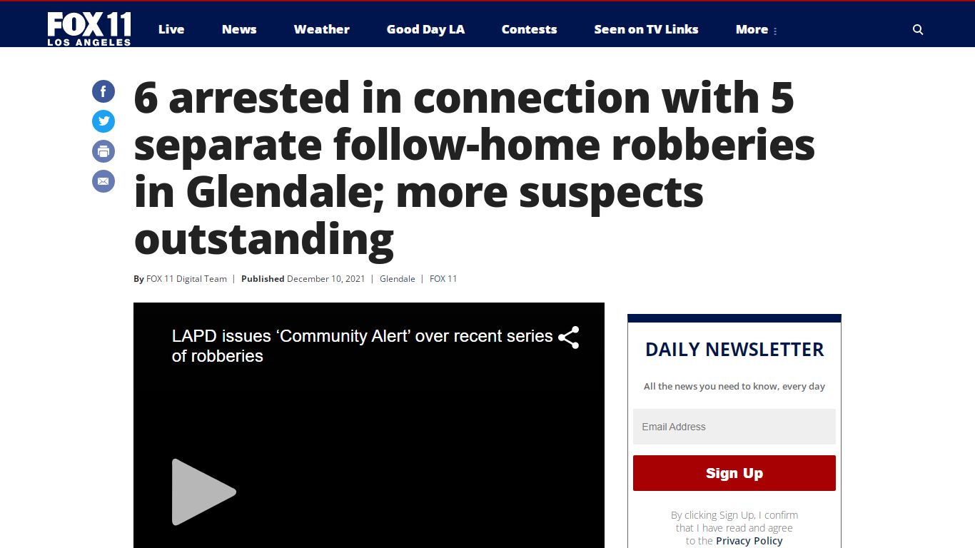 6 arrested in connection with 5 separate follow-home ...